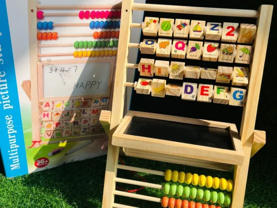 Multifunction Wooden Board with abacus